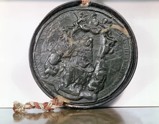 Il sigillo di Re Carlo II da una carta concessa alla Hudson Bay Company (cera)